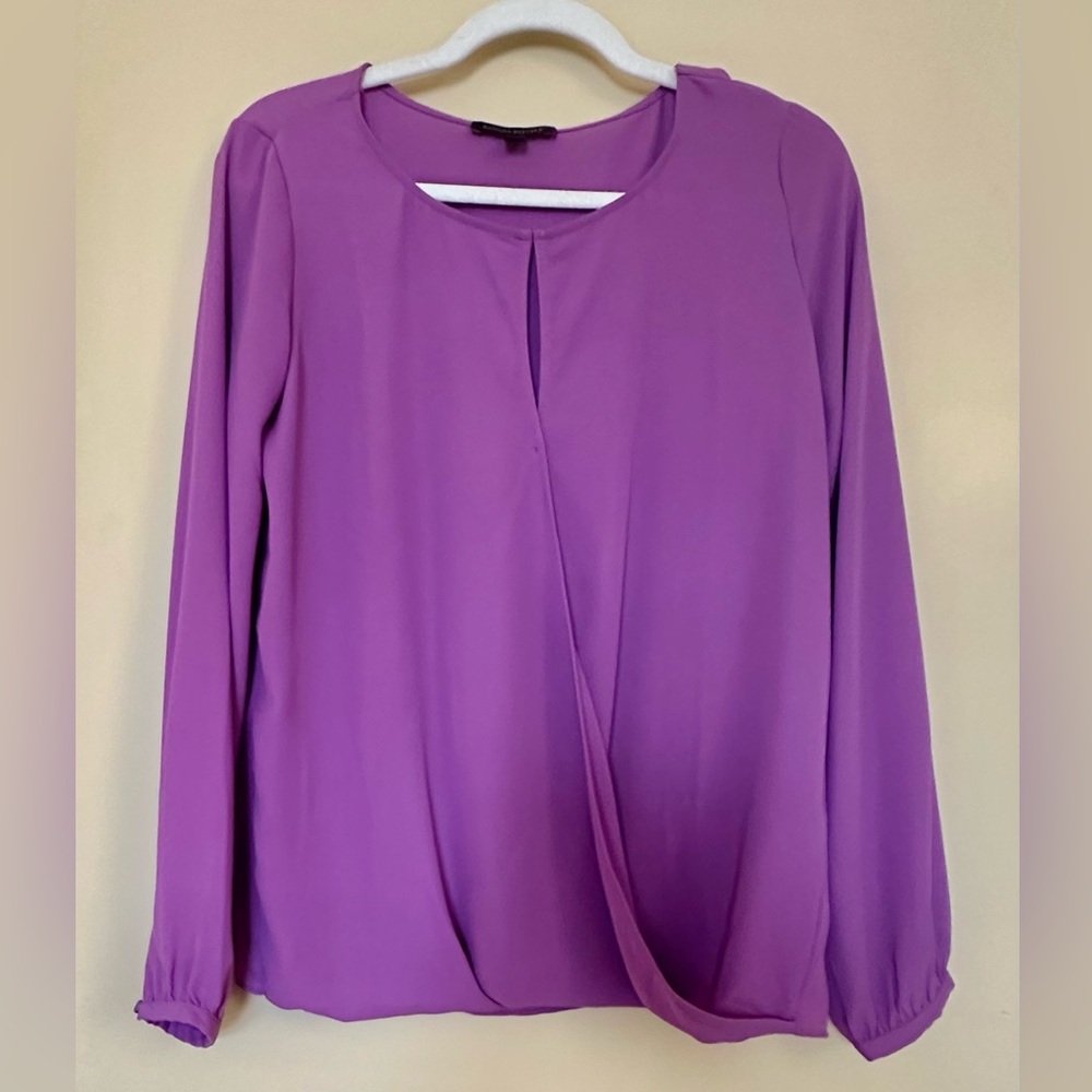 Banana Republic Long Sleeve Purple Blouse